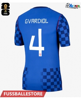 Günstige Kroatien Josko Gvardiol #4 Auswärtstrikot WM 2026 Kurzarm